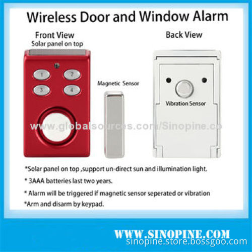 Wireless security door window alarm system